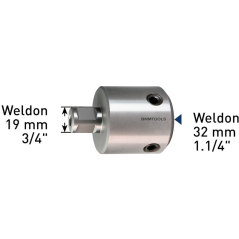 ADAPTER WELDON 19 (3/4 INCH) TO WELDON 32 (1 1/4 INCH)