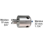 ADAPTER WELDON 19 (3/4 INCH) TO WELDON 32 (1 1/4 INCH)