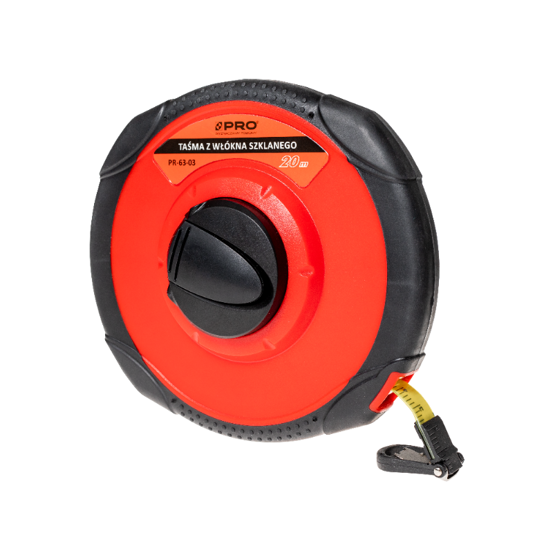 Taśma miernicza z włókna szklanego 20m x 13mm PRO PR-63-03 geodezyjna PRO-TW020