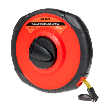 Taśma miernicza z włókna szklanego 20m x 13mm PRO PR-63-03 geodezyjna PRO-TW020