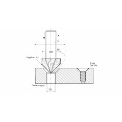 Pogłębiacz stożkowy 3-ostrzowy kobalt 15mm HSSCO5 DIN 335C BMMTOOLS