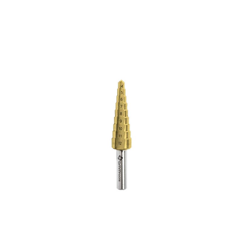HSS Tapered Step Drill Bit with TIN Coating, Series 1611